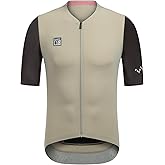 Santic Men's Cycling Jersey Short Sleeve Tops Pro Road Bike Shirt Full Zipper UPF 50+ Bicycle Jersey with Pockets