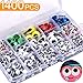 1400Pcs Googly Wiggle Eyes with Self-Adhesive in Portable Plastic Box, Round Wobbly Eyes Sticker Multi Colors and Sizes for DIY Craft Scrapbooking Decorations