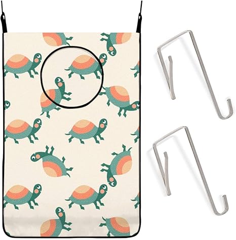 Amazon 漫画カメ ランドリーバッグ 洗濯かご 壁掛け収納 吊り下げ収納 洗濯ボックス 洗濯物入れ ウォールポケット 折りたたみ 脱衣かご おしゃれ ランドリー収納 汚れた服の収納袋 雑貨収納 取り付け簡単 ランドリー収納 オンライン通販