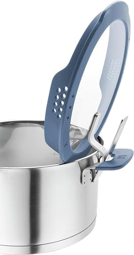 Juego de ollas ZWILLING Simplify de 5 piezas, con pico vertedor, asas que no se calientan, aptas para inducción, acero inoxidable, azul