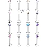 Xnsjeyy 20G 18G 16G Threadless Flat Back Earrings Nose Stud 316L Surgical Steel Medusa Labret Monroe Lip Ring Tragus Forward Helix Conch Cartilage Lobe Earrings Stud Piercing Jewelry For Women Men