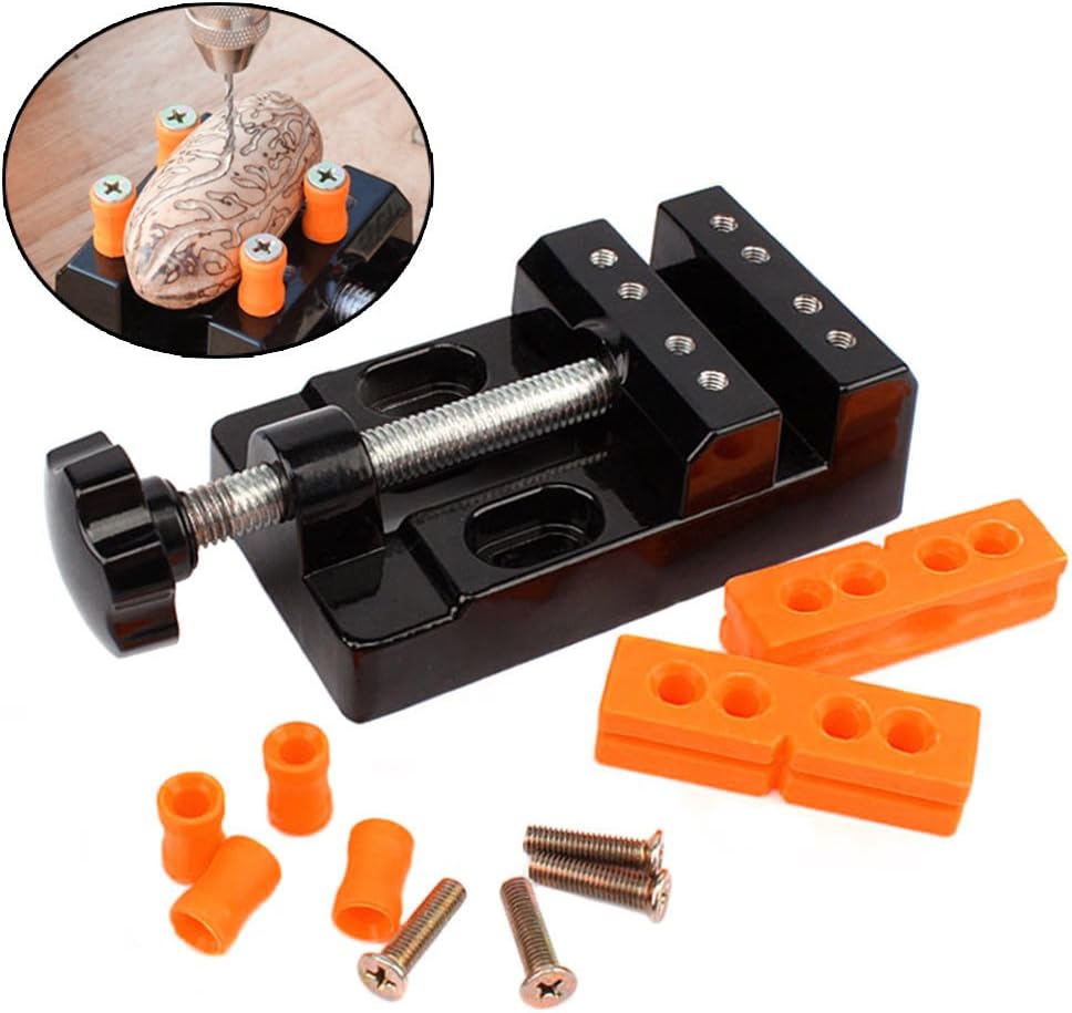 Bestitem Universal Mini Bench Vise Clamp Aluminum Alloy Walnut Nut Clip Jewelry Pincers Table Pliers Carving Fixed Tools