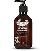 MISSEDSEN moisturizing Body Lotion for Women Body Moisturizer with Shea Butter, Rose for Dry, Sensitive, All Skin Types 10.1Fl oz