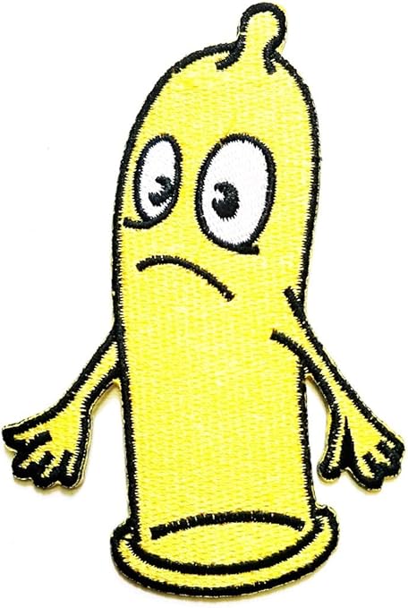 Amazon Com Condom Yellow Banana Patch Condom Safe Sex Anti Aids Stop Aids Slogan Embroidered Iron On Patch Kids Cartoon Logo Jackets Bags Hat Jeans T Shirt Backpacks Costume Arts Crafts Sewing