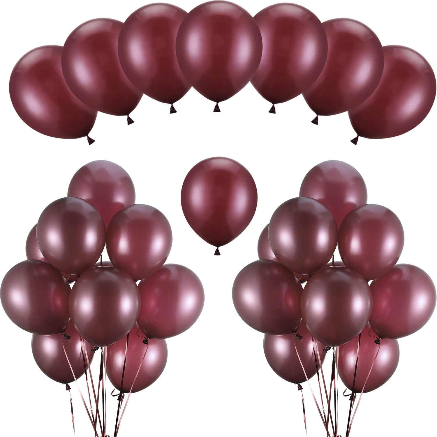Hestya Burgundy Balloons 100 Pack 12 