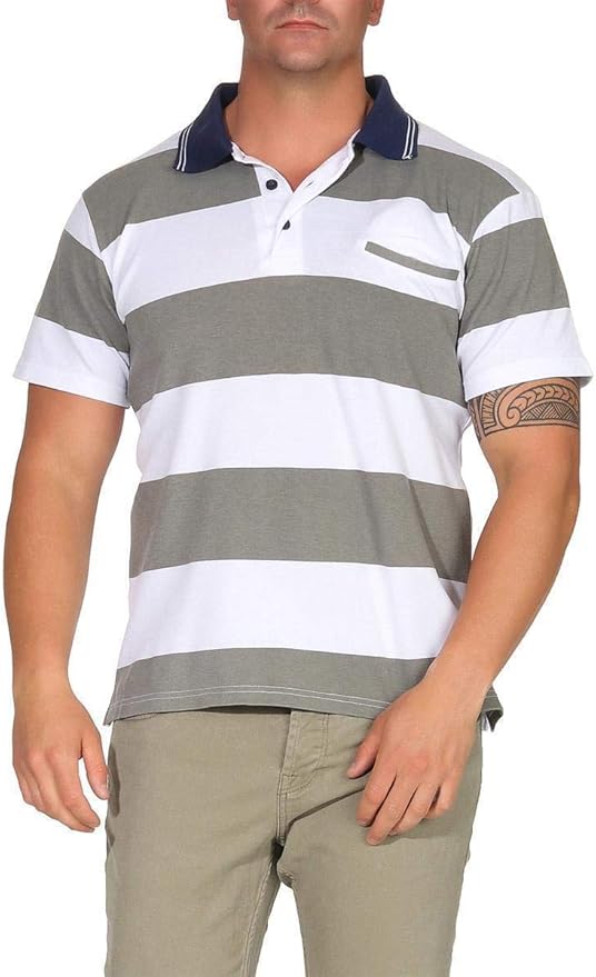 Men's Polo Shirt with Chest Pocket Size M L XL 2XL 3XL - - XX-Large ...