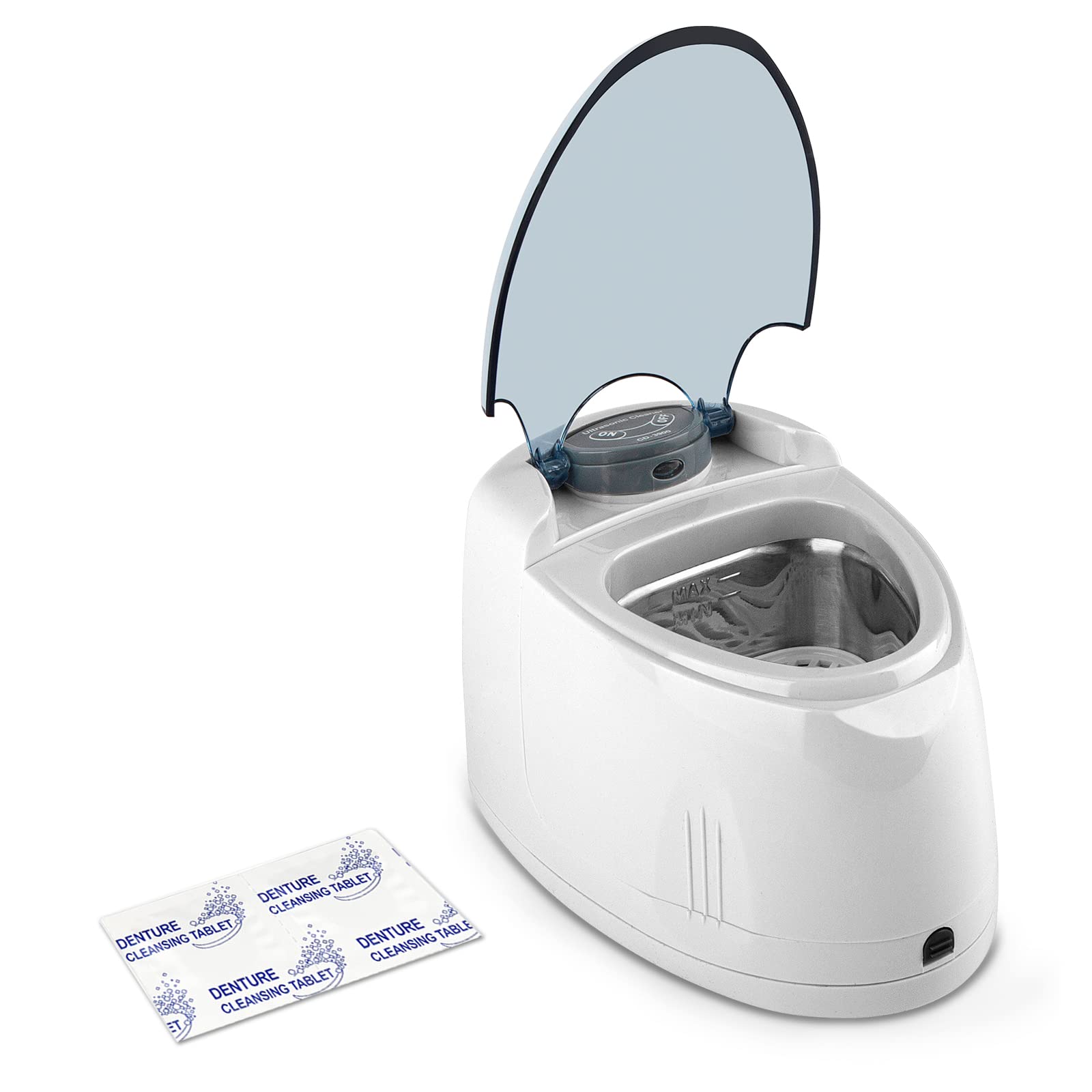 Hangsun Ultrasonic Retainer Aligner Denture Cleaner for A Pair of Regular-Sized Dental Appliances Cleaning with Detachable Tank