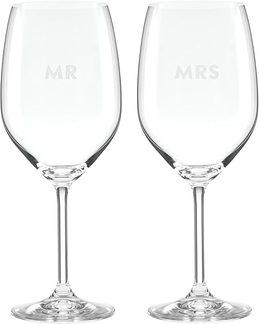 kate spade mr and mrs wine glasses