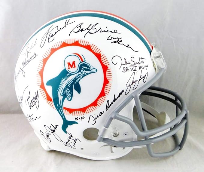 1972 dolphins signed helmet
