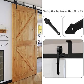 Ccjh 8ft 244 Cm Ceiling Mount Hardware Rail Kit For Sliding Door