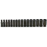 1/2 Drive 16 pc Set 6 Point Deep Impact Socket 10mm 27mm