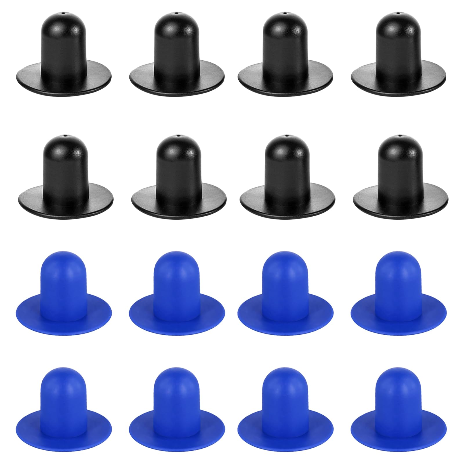 BDSHUNBF 8 Pack Pool Wall Plugs, Swimming Pool Filter Pump Strainer Hole Plug Stopper, Pool Wall Plugs Replacement, Pool Plug Stopper, Pool Plugs for Above Ground Pool (Blue, Black)