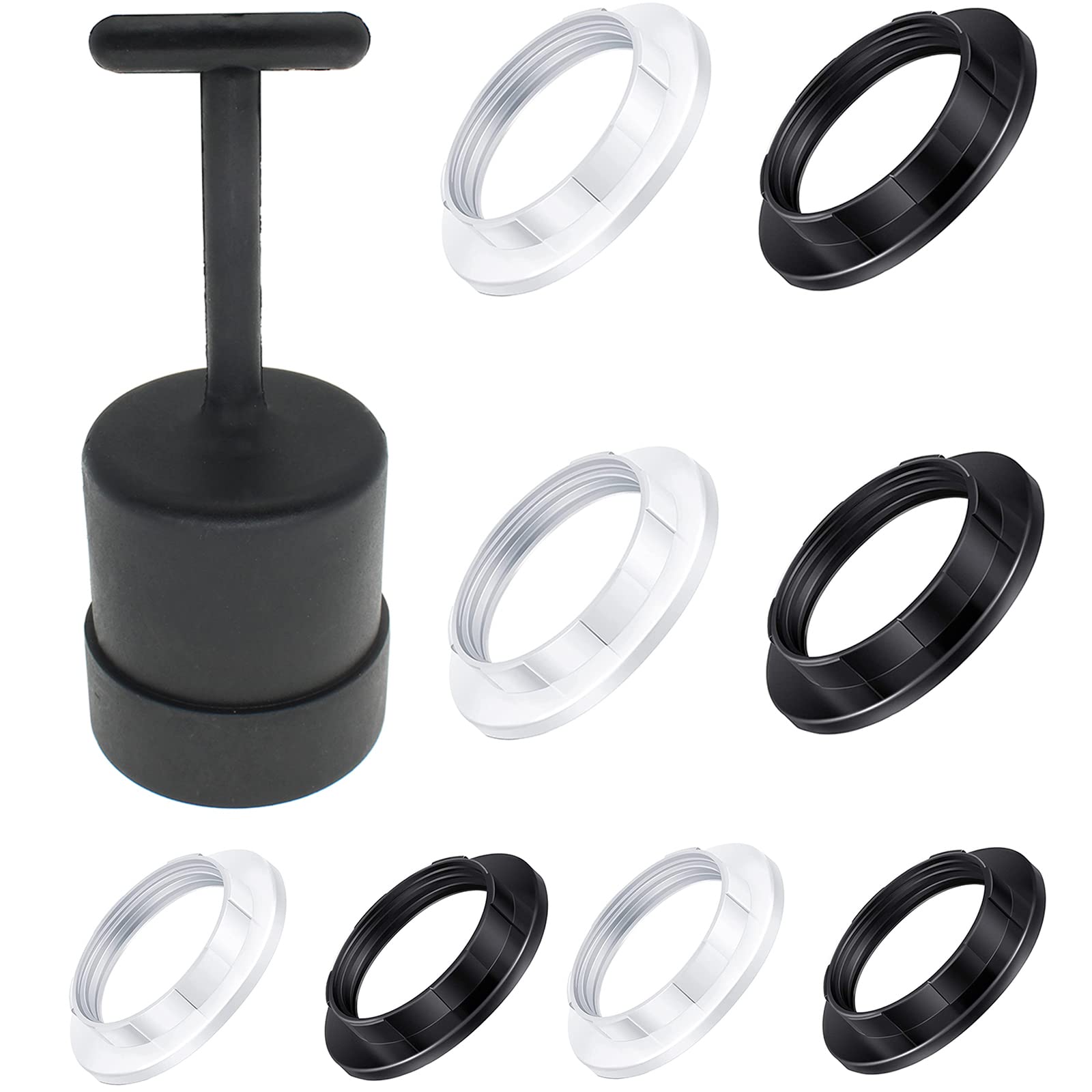 Photo 1 of 1 Set E26 Socket Ring Removal Tool Light Replacing Accessories 8 Pcs Lamp Shade Collar Rings [FDXGYH]