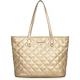 Montana West Quilted Tote Bag for Women Large Shoulder Bag Fashion Handbags with Top Zipper