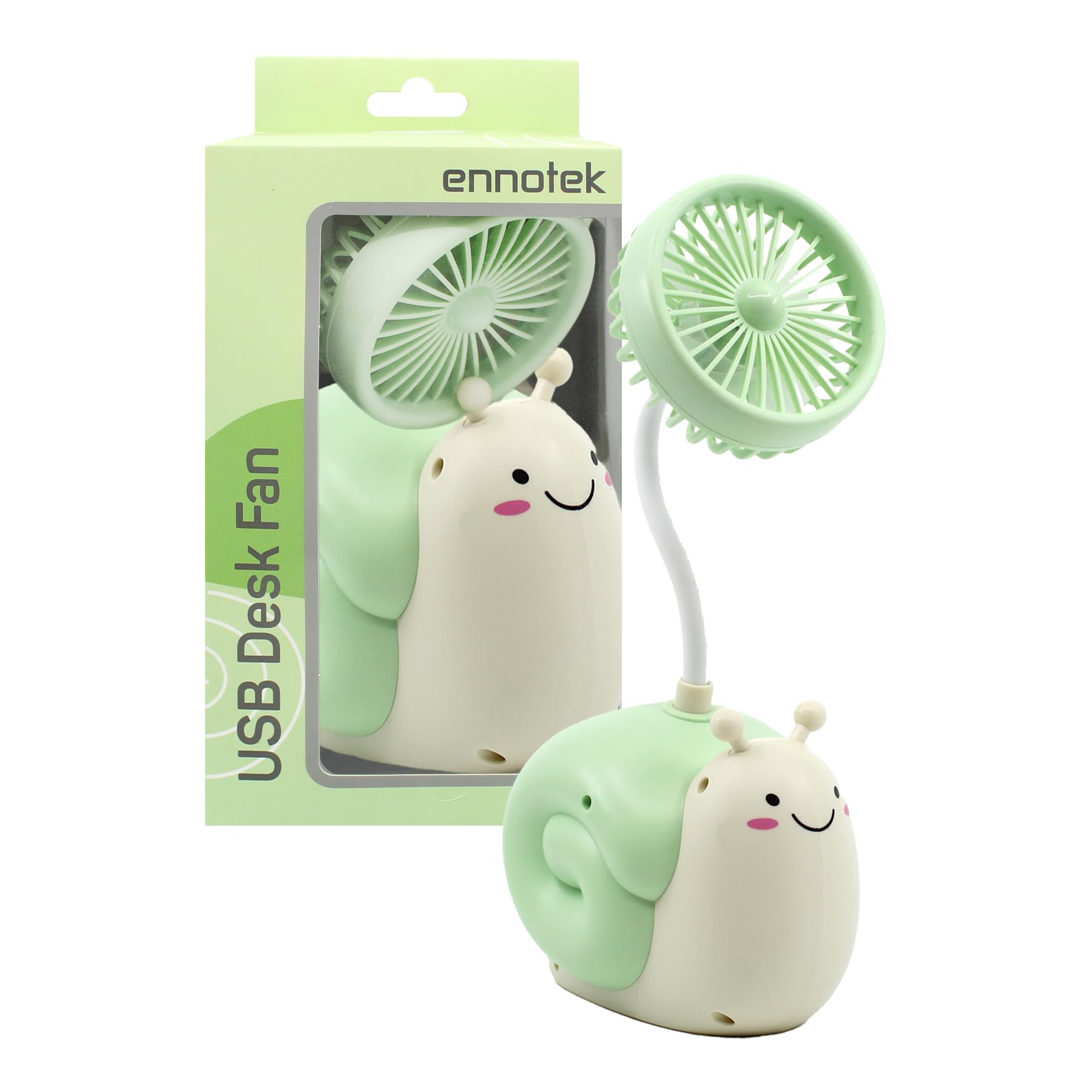 Photo 1 of Ennotek Cute Animal Table Top Fan USB-C, Fun Office Desk Accessories, Desk Fans Small Quiet Electric Plug In, Small Plug In Fan, Table Fans, Cubical Accessories for Work (Green Snail)