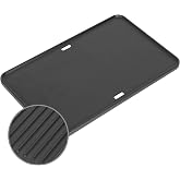 Cast Iron Grill Griddle for Weber Go-Anywhere Charcoal and Gas Grill | Flat Top Griddle for Weber, Replaces for 80631, 70211, 3634, 67195, 16" x 10"