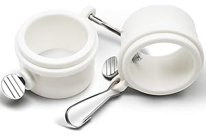 ANLEY Tangle Free Flag Pole Mounting Ring Clip - Rotating Flapole Mounting Rings With Metal Clips - 1" Diameter (2 Pieces)