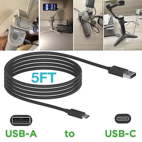 5FT USB C Gimbal Stabilizer Charger Cable for DJI OM5, OM4, OM4 SE