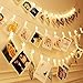 Gledto LED Fairy String Lights - 20 LEDs 6.6 Feet Photo Clips String Lights for Indoor, Outdoor, Wedding Parties, (Battery Powered, Warm White) primary