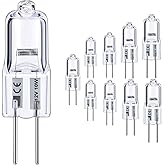 Vinaco G4 Halogen Bulb 12V 10W 2800K Warm White for Cabinet Lighting | 10PCS, 150LM High Output, NO Flicker, High CRI100, Long Lasting Dimmable G4 Bi-pin Base, for Chandelier, Landscape Lighting