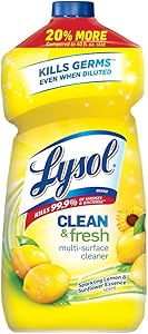 Lysol, Clean and Fresh MultiSurface Cleaner Scent Ounce, Lemon Sunflower, 48 Fl Oz