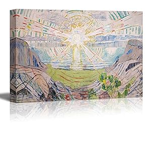 "Sun by Edvard Much - Canvas Art Home Art - 12x18 inches