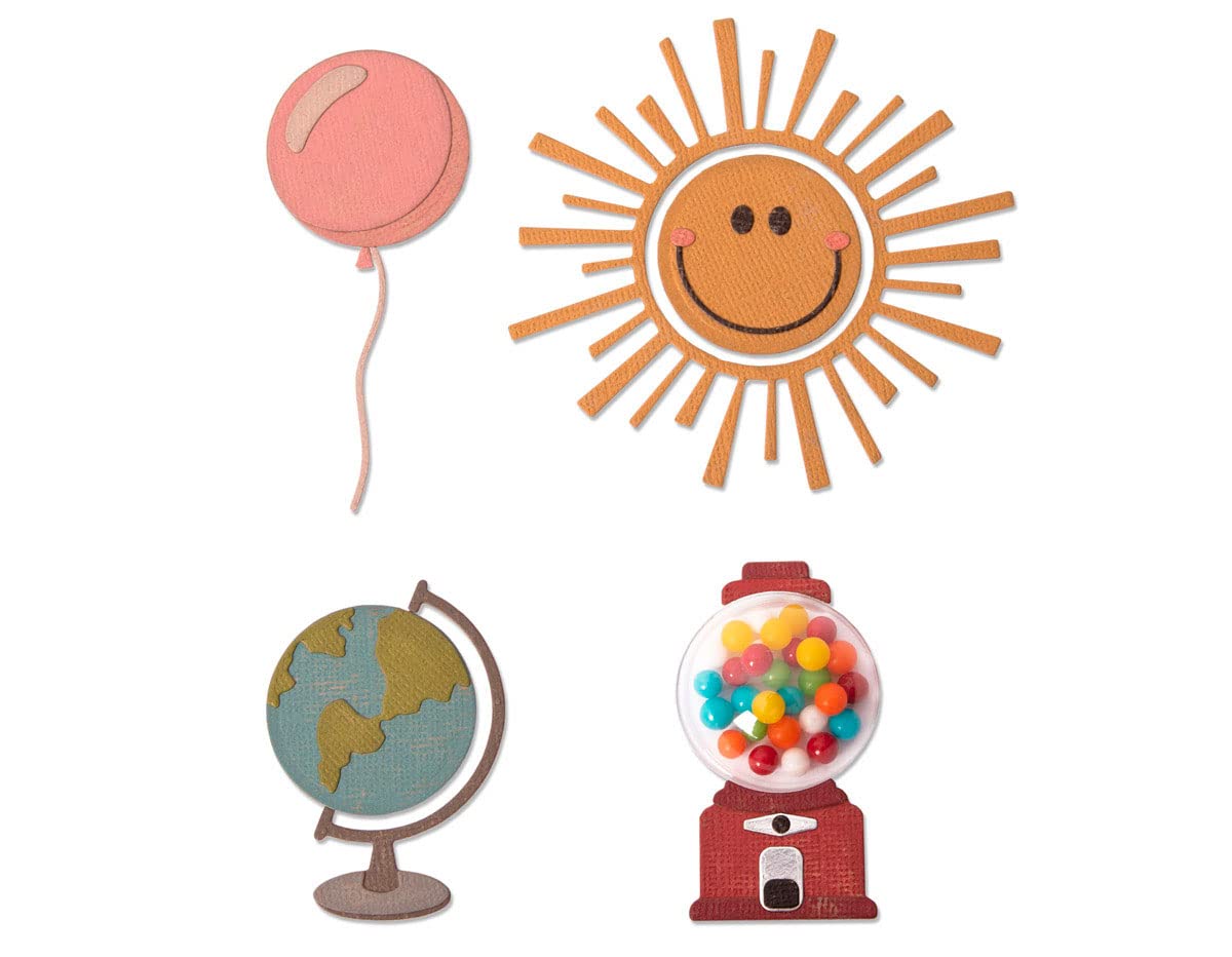 Sizzix Thinlits Die Set 8 Pack 663868 Circle Play by Tim Holtz, Multi-Colour, One Size