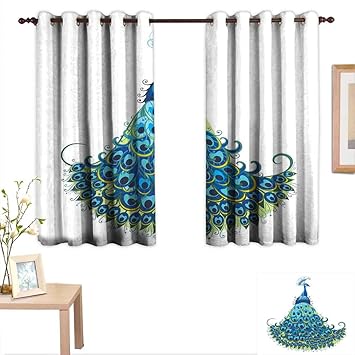 Amazon Com Luckyee Peacock Decor Decor Curtains By Peacock