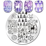 BORN PRETTY Nail Art Stamping Plate Christmas Tree Jingle Bell Deer Manicure Nail Art Print Image Plate BP-187