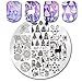 BORN PRETTY Nail Art Stamping Plate Christmas Tree Jingle Bell Deer Manicure Nail Art Print Image Plate BP-187