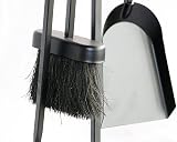 Inglenook Black 4 Piece Fireplace Companion Set Circle Handle Poker Brush Shovel view 2