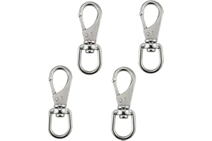Stainless Steel 304 Swivel Eye Snap Hooks Size1#(M5)/2#(M6)/3#(M7) Marine Clips Flag Snap Spring Pet Buckles