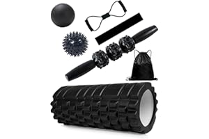 Foam Roller for Back and Legs 7 in 1 Foam Rollers Set Suitable for Yoga,Fitness,Pilates,Muscle Relaxation After Exercise Pett