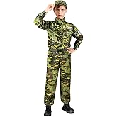GIFTINBOX Army Costume for Kids, Soldier Military Costumes for Boys