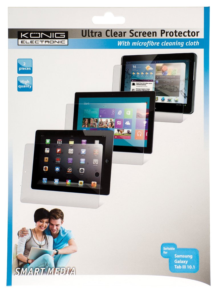 Konig CS10GALT3S100 Ultra Clear Screen Protector for Samsung Galaxy Tab III 10.1