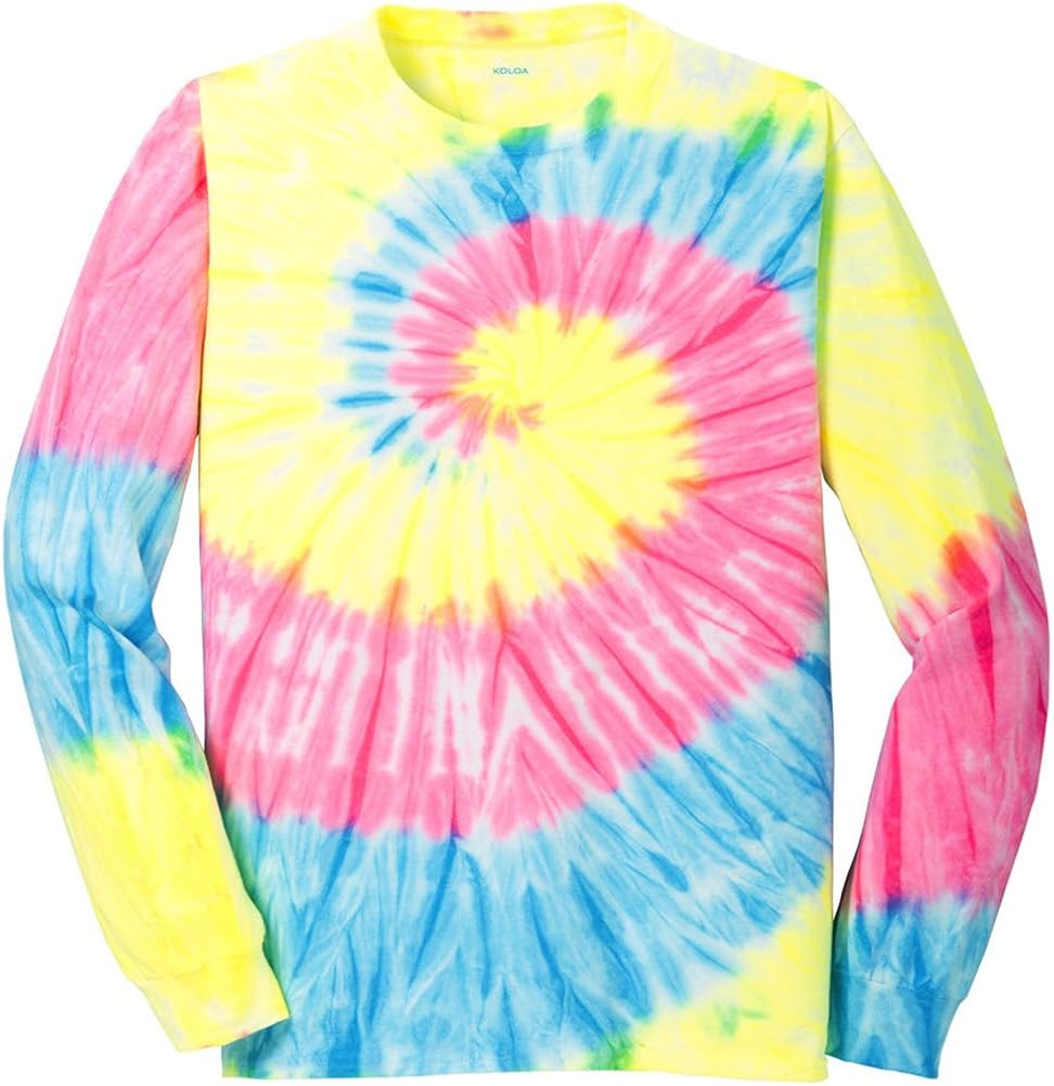 Koloa Surf Co. Colorful Long Sleeve Tie-Dye T-Shirts in 10 Colors. Sizes: S-4XL