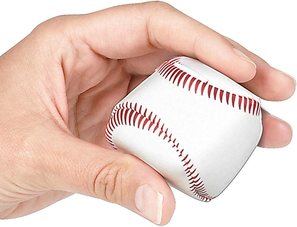 Bedwina Mini Soft Baseballs - Pack of 24 Bulk - 2" Sports Themed Foam Baseball Toys and Squeeze Stress Relief Balls, Party Favor Supplies, Gifts and Stocking Stuffers for Kids: Toys & Games