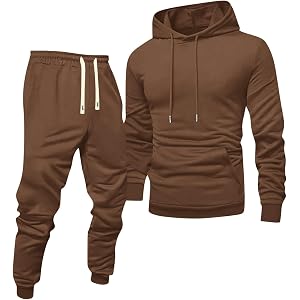 Shiketong Track Suits Mens Lounge Cool Comfy Hoodie and Sweatpants Set for Airport Running Travel