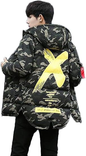 Amazon ジンニュウ メンズ 冬服 中綿ジャケット 防寒コート カモフラ 迷彩 アウター フード付き 大きいサイズ 厚手 防寒 防風 暖かい アウトドア 秋冬 コート ジャケット 通販