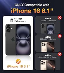 Diaclara Designed for iPhone 16 Case 6.1
