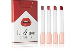 CAPPUVINI LANADELREY Lipstick Cigarettes, 4 Colors Matte Cigarette Lipstick Pack Set, Mini Small Little Smoke Tube Cigarette Lipstick, Velvet Lipstick Matte Long Lasting Waterproof Velvet Lipstick (Set A)