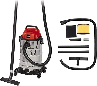 Einhell Wet Dry Vacuum Cleaner 1500W 30L Stainless Steel Tank TC-VC 1930 S