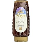 MELIGYRIS Pure Pine Thyme Honey | Grade No. 1 Amber Liquid Honey from Crete | Product of Greece | 500 g Squeezable Bottle