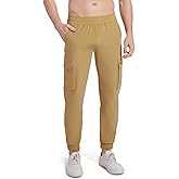 AbleTree 27" Cargo Joggers for Short Men Athletic Hiking Pants Casual Lightweight Sweatpants with Pockets