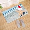 FANNEE Beach Starfish with Christmas Hat Indoor Doormat Welcome Mat Entrance Washable Apartment Garage Front Porch Decor… 61NNuKK%2Bm8L