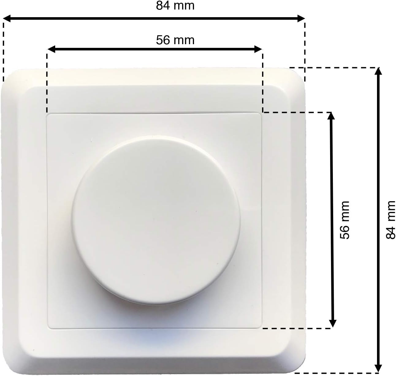 greenandco® gc-200 Flush-Mounted 2-Way LED Dimmer Switch 1-200 W, Also Works with Halogen and Incandescent Bulbs, White - Image 5