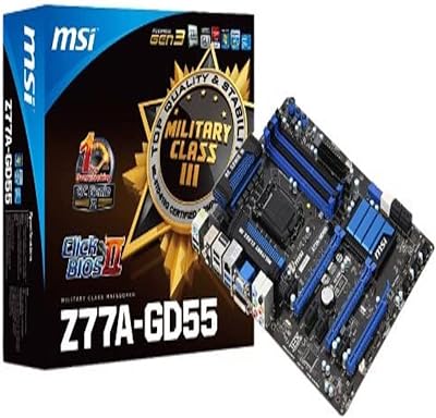 MSI Z77A-GD55 Motherboard LGA1155 Intel Z77 ATX RAID Gigabit LAN Z77A-GD55