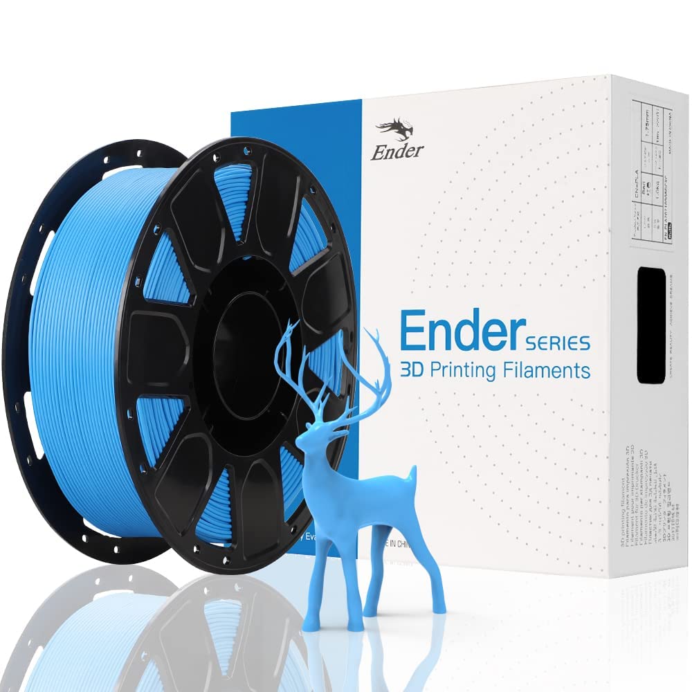 Official Creality 3D Printer Filament, Ender PLA Filament 1.75mm No-Tangling, Strong Bonding and Overhang Performance Dimensional Accuracy +/-0.02mm, 2.2lbs/Spool - Blue