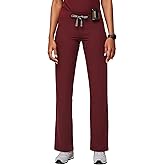FIGS Livingston Basic Scrub Pants for Women — Yoga Waistband, 2 Pockets, Classic Straight Leg Fit