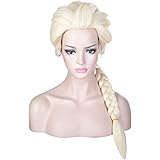 Morvally Women Blonde Braided Ponytail Wig for Princess Cosplay Costume Halloween